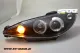 Angel Eye Scheinwerfer für Peugeot 206 99-07 2 LED Standlichtringe black