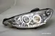 Angel Eye Scheinwerfer für Peugeot 206 99-07 LED 2 Standlichtringe chrom