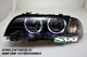 Angel Eye Scheinwerfer 3er BMW E46 Lim/Touring 98-01 LWR black Standlichtringe