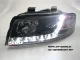 SW-DRL Scheinwerfer passend für AUDI A4 B6 8E 01-04 LED Tagfahrlicht black