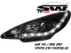 SW-DRL Scheinwerfer Peugeot 206 98-07 LED Tagfahrlicht R87 black