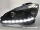 SW-DRL Scheinwerfer passend für Mercedes C-Klasse W204 07-11 LED-TFL R87 black