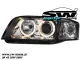 angel eye headlights Audi A6 4B/5C 01-03 halo rims black