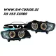 SW-Xenon Angel Eye HID headlights suitable for BMW X5 E53 99-02 2 halo rims black