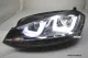 SW-DRLtube Scheinwerfer VW Golf VII 12-15 LED TFL R87 Chrome-Line black