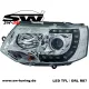 SW-DRL Scheinwerfer VW T5 GP Facelift Typ 7H 09-14 LED Tagfahrlicht R87 chrom