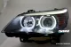Angel Eye Scheinwerfer passend für 5er BMW E60 E61 03-10 High LED Standlichtringe Black