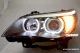 Angel Eye Scheinwerfer passend für 5er BMW E60 E61 03-10 High LED Standlichtringe Black