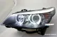 Angel Eye Scheinwerfer passend für 5er BMW E60 E61 03-10 High LED Standlichtringe Black