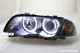 Angel Eye Scheinwerfer passend für 3er BMW E46 Lim/Touring 98-01 High LED Standlichtringe black