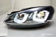 SW-DRLtube Scheinwerfer VW Golf VI 08-12 LED TFL U-Lighttube black Chrom-Line