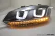 SW-Light Scheinwerfer VW Polo V 6R / 6C 10-17 LED U-Tube Standlicht / Wischblinker Black