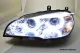 SW-DRLtube Angel Eye Xenon Scheinwerfer für BMW X5 E70 07-10 High LED U-DRL chrom ohne AFS