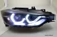 SW-DRL Angel Eye Xenon Scheinwerfer für 3er BMW Typ F30/F31 12-15 LED U-TFL-Standlichtringe black für AFS