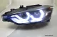 SWDRL Angel Eye Xenon headlights for BMW 3 Series F30 / F31 12-15 LED U-Tube DRL helo rim black