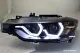 SWDRL Angel Eye headlights for BMW 3 Series F30/F31 LCI 16-19 LED U-Tube DRL helo rim black