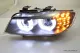SW-DRLtube Angel Eye Xenon Scheinwerfer passend für 3er BMW E90 E91 09-13 High U-LED-DRL Black mit AFS