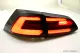 SWCeli LED taillights suitable for Golf 7 Variant estate 13-17 Black RED-Lightbar LED wiping indicators
