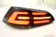 SWCeli LED taillights suitable for Golf 7 Variant estate 13-17 Black RED-Lightbar LED wiping indicators