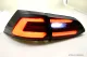 SWCeli LED taillights suitable for Golf 7 Variant estate 13-17 Black RED-Lightbar LED wiping indicators