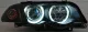 Angel Eye Scheinwerfer passend für 3er BMW E46 Lim/Touring 98-01 CCFL Standlichtringe black