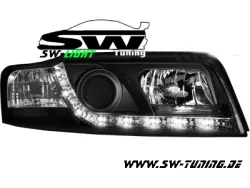 SW-Light headlights for Audi A4 8E 01-04 LED positionlight black
