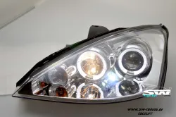 Angel Eye Scheinwerfer Ford Focus Mk1 01-04 LED SLR Facelift chrome