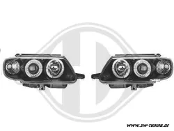 Angel Eye Scheinwerfer Citroen Saxo 96-99 2 Standlichtringe Black