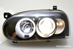 Angel Eye Scheinwerfer VW Golf 3 92-97 LED Standlichtringe black