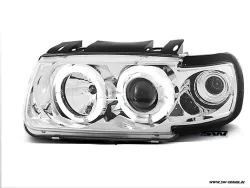 Angel Eye headlights VW Polo 95-98 LED 2 halo rims chrome