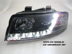 SW-DRL headlights suitable for Audi A4 8E 01-04 daytime-running-lamp black