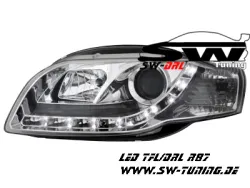SW-DRL Scheinwerfer AUDI A4 B7 04-08 LED Tagfahrlicht chrome