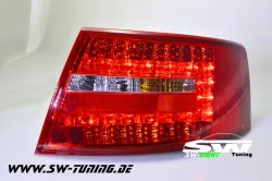 SW-Light LED taillights suitable for Audi A6 Lim 04-08 red/chrystal (6Pin)