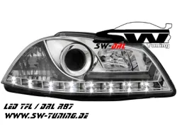 SW-DRL headlights Seat Ibiza 6L 03-08 led daytime running light chrome