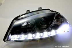 SW-DRL headlights Seat Ibiza 6L 03-08 led daytime running light black