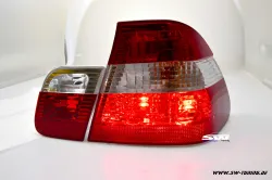 SW Rückleuchten für 3er BMW E46 Limo 98-01 in red/crystal