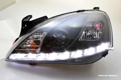 SW-DRL headlights Opel Corsa C 01-06 LED DRL R87 Black