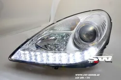 SW-DRL headlights suitable for Mercedes Benz SLK R171 mit LED DRL 04-11 chrome