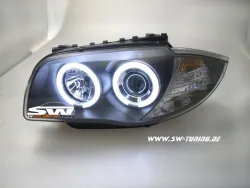 Angel Eye Scheinwerfer 1er BMW E87/E81/E88/E82 CCFL-Standlichtring black