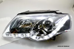 SW-Light headlights for VW Passat 3C 05-10 LED DRL chrome
