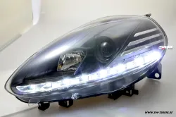 SW-DRL Scheinwerfer Fiat Punto Evo 10-13 LED Tagfahrlicht black