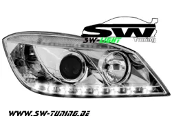 SW-Light headlights for Mercedes C-Class W204/S204 07-11 LED positionlight chrome