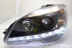 SW-Light headlights for Mercedes C-Class W204 07-11 LED positionlight black