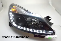 SW-Light headlights black Opel Corsa D 06-10 LED positionlight black