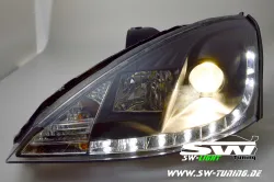 SW-Light headlights Ford Focus Mk1 01-04 Facelift led positionlight black