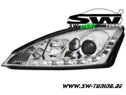 Typ: DAW/DFW/DNW headlights Ford Focus Mk1 98-01 LED positionlight chrome