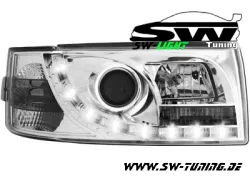 SW-Light Scheinwerfer VW T4 90-03 LED Standlicht chrome Kurzer Vorderwagen