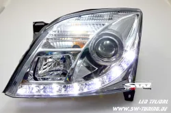 SW-DRL headlights Opel Vectra C 02-08/05 LED DRL R87 chrome