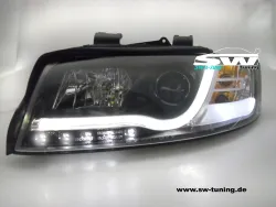 SW-LTube headlights suitable for Audi A4 B6 8E 01-04 LED Lighttube black