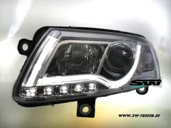 SW-LTube headlights suitable for Audi A6 4F 04-08 LED Lighttube chrome